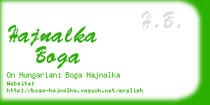 hajnalka boga business card